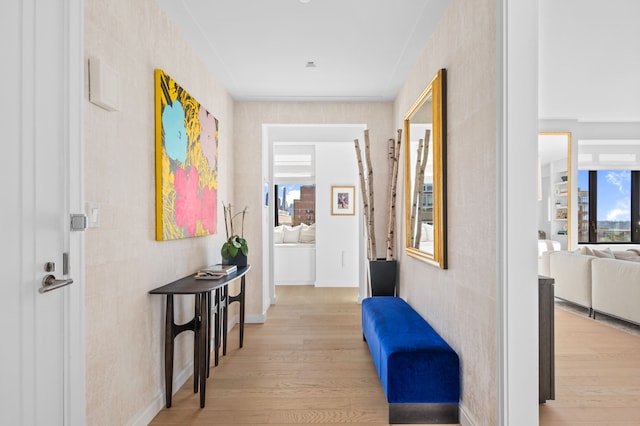 269 W 87th St Phb, Phb, New York City, NY 10024 - hall with light wood-style flooring and a wealth of natural light