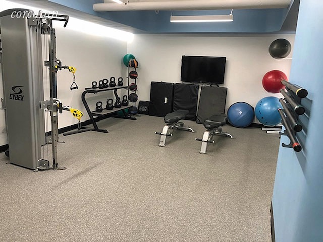 view of workout area