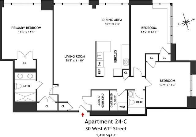 30 W 61st St Unit 24C, New York City, NY 10023 - view of layout