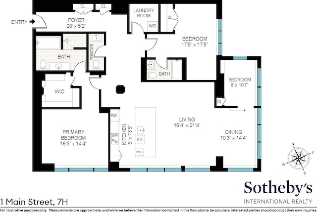 1 Main St Unit 7H, New York City, NY 11201 - view of layout