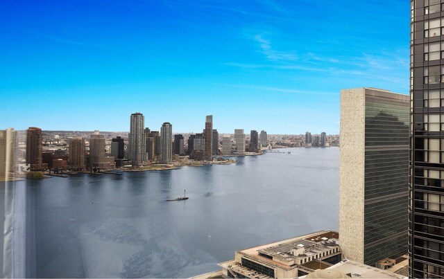 water view featuring nearby urban area