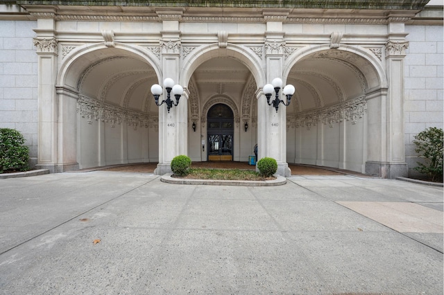 view of exterior entry