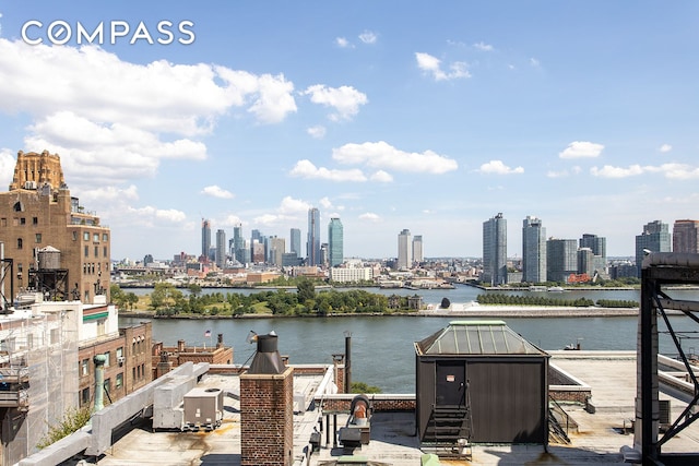 water view with a view of skyline