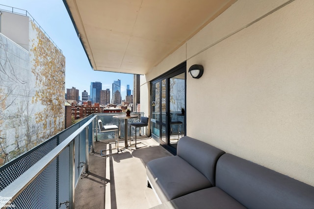 454 W 54th St Unit 7A, New York City, NY 10019 - balcony featuring a view of skyline