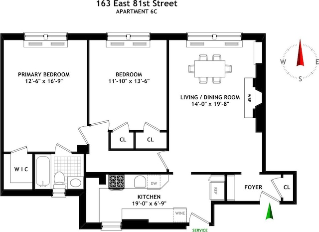 163 E 81st St Unit 6C, New York City, NY 10028 - room layout