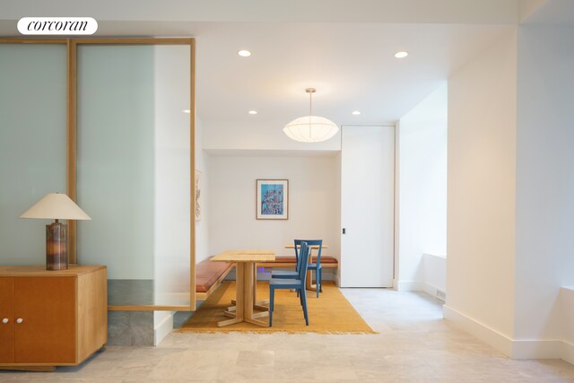 234 E 46th St Unit 804, New York City, NY 10017 - dining area featuring recessed lighting and baseboards