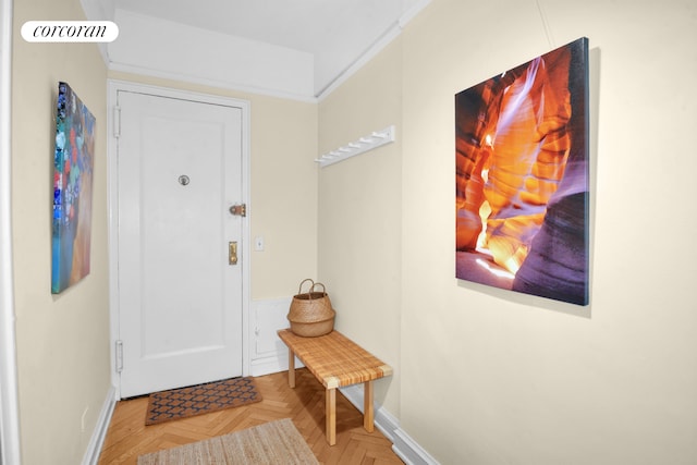 doorway with baseboards