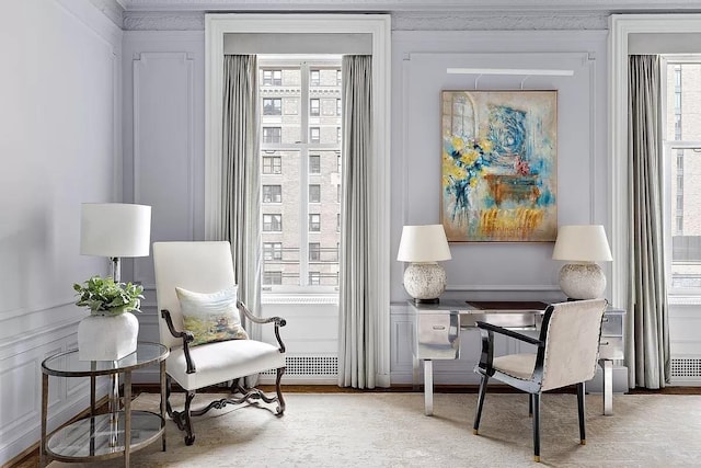 390 W End Ave Unit 6A, New York City, NY 10024 - living area with plenty of natural light and a desk