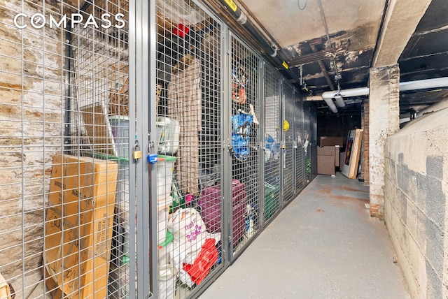 view of storage area