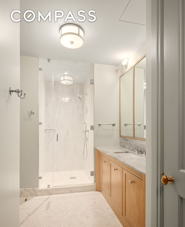 101 W 78th St Unit 3A, New York City, NY 10024 - full bathroom with a shower stall and vanity