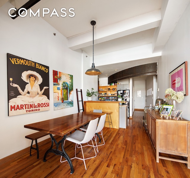 37 Bridge St Unit 3C, New York City, NY 11201 - dining area featuring wood finished floors