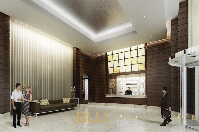 100 Riverside Blvd Unit 23-D, New York City, NY 10069 - welcome area with a towering ceiling and recessed lighting