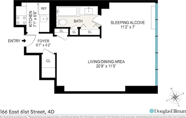 166 E 61st St Unit 4D, New York City, NY 10021 - home floor plan
