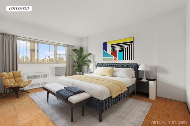609 Columbus Ave Unit 12F, New York City, NY 10024 - bedroom featuring radiator heating unit