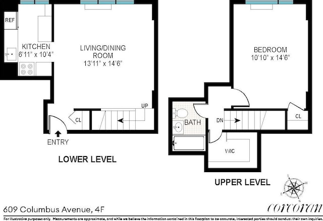609 Columbus Ave Unit 4F, New York City, NY 10024 - property floor plan