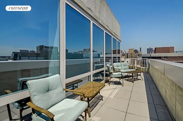 340 E 23rd St Unit Ph3D, New York City, NY 10010 - balcony featuring a city view and outdoor lounge area