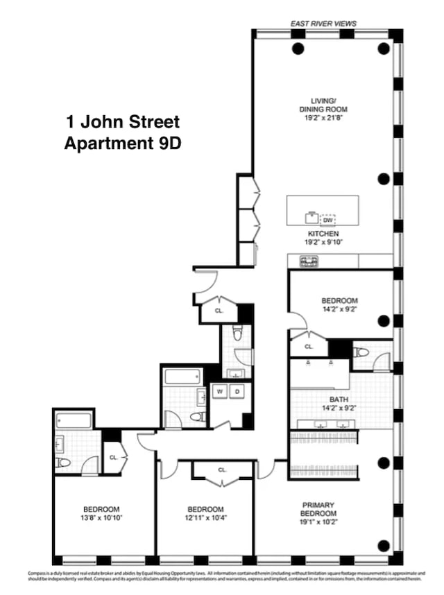 1 John St Unit 9D, New York City, NY 11201 - home floor plan