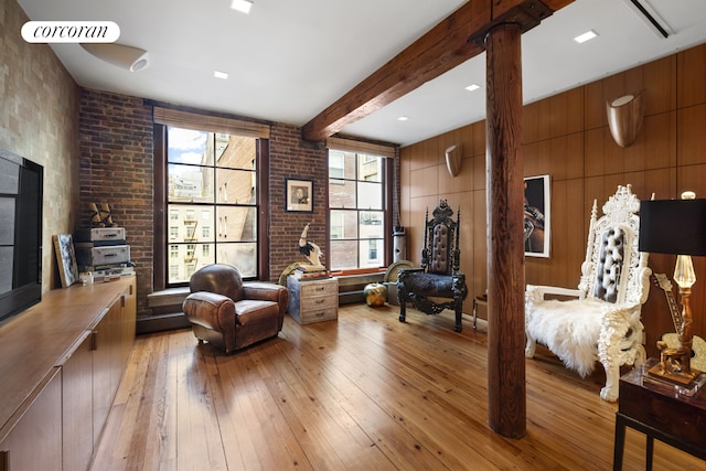 30 Crosby St Unit 4A, New York City, NY 10013 - bedroom featuring wood-type flooring and brick wall