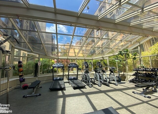 view of gym
