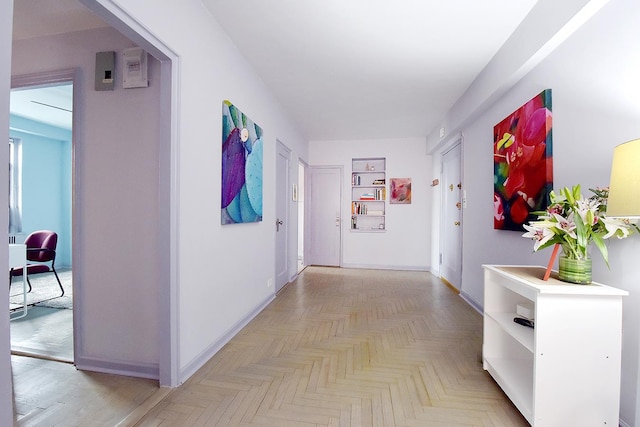 corridor with baseboards