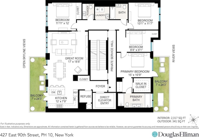427 E 90th St Unit Ph10, New York City, NY 10128 - property floor plan