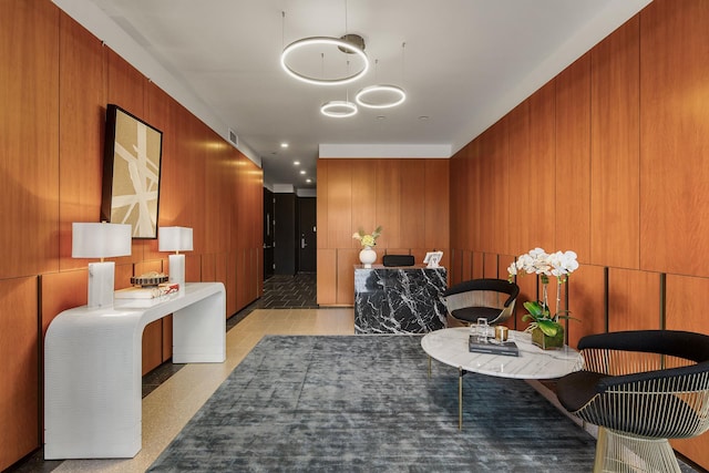 427 E 90th St Unit Ph10, New York City, NY 10128 - community lobby with wood walls