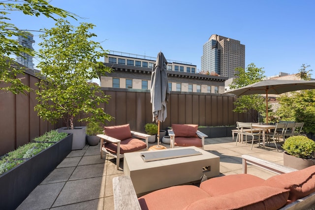 165 Hudson St Pha, Pha, New York City, NY 10013 - view of patio / terrace with an outdoor living space and outdoor dining area