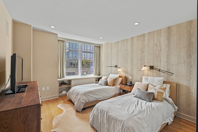 80 Riverside Blvd Unit 16-P, New York City, NY 10069 - bedroom featuring baseboards, wood finished floors, and recessed lighting