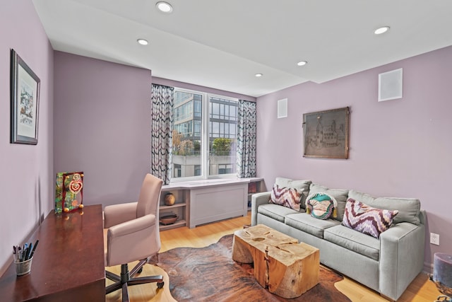 80 Riverside Blvd Unit 16-P, New York City, NY 10069 - office space with recessed lighting and light wood-style flooring