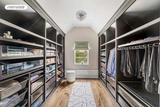 8119 Ridge Blvd, New York City, NY 11209 - spacious closet with vaulted ceiling, wood finished floors, and visible vents