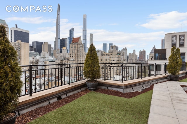 exterior space with a city view