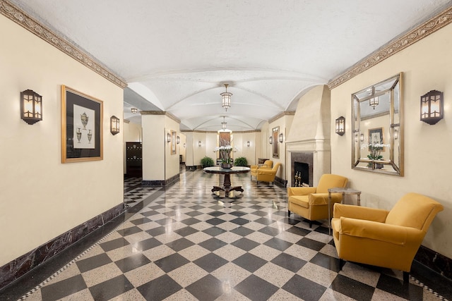 277 W End Ave Unit 9E, New York City, NY 10023 - common area with vaulted ceiling