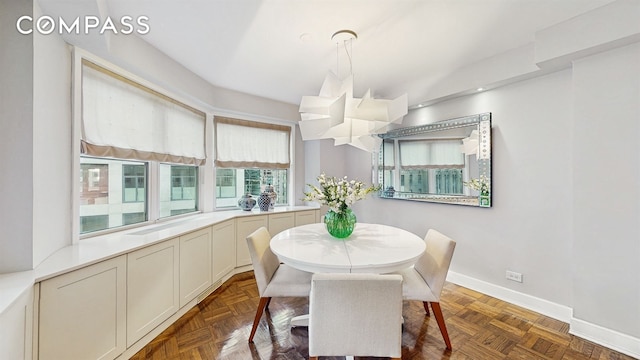 dining area with baseboards