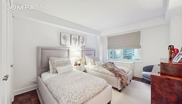 bedroom with baseboards