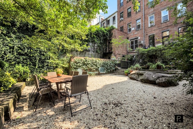 view of patio with outdoor dining space