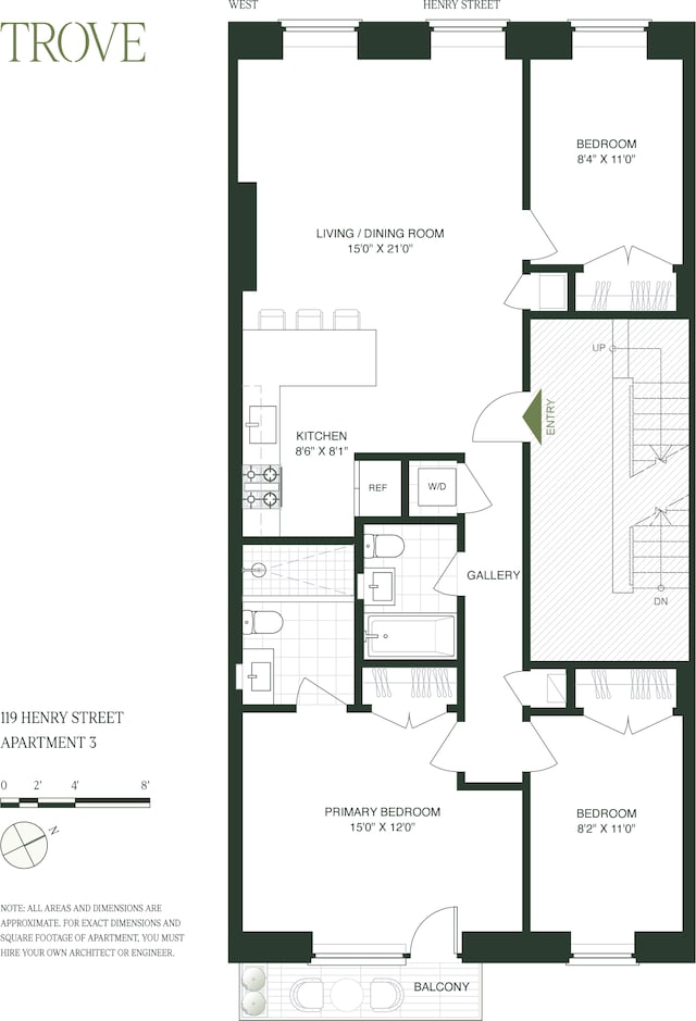119 Henry St Unit 3, New York City, NY 11201 - floor plan / room layout