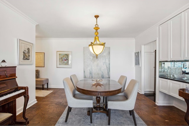 115 E 87th St Unit 18A, New York City, NY 10128 - dining space featuring ornamental molding and baseboards