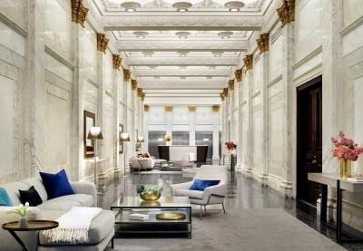 lobby featuring a high ceiling