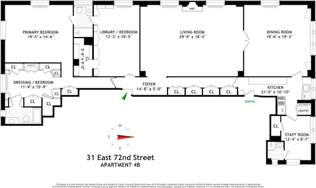 31 E 72nd St Unit 4B, New York City, NY 10021 - room layout