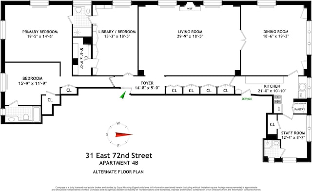 31 E 72nd St Unit 4B, New York City, NY 10021 - home floor plan
