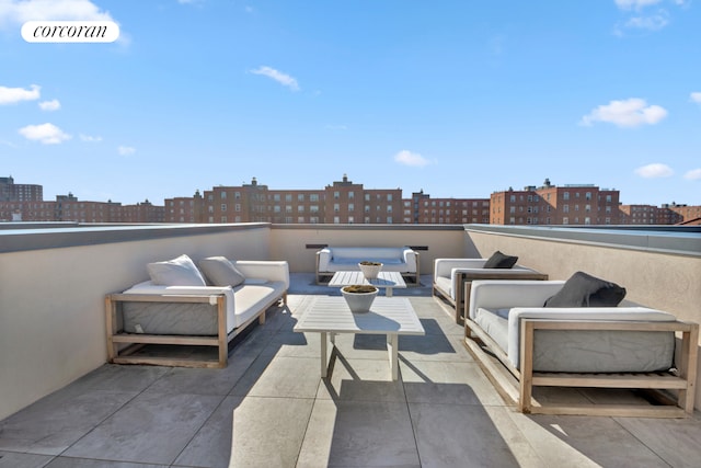 28 Huntington St, New York City, NY 11231 - view of patio with a view of city and an outdoor living space