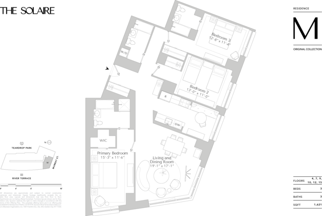 20 River Ter Unit 9M, New York City, NY 10282 - floor plan