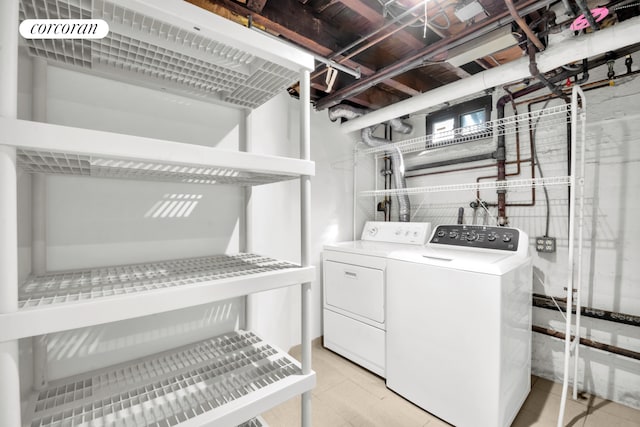 39-39 46th St, New York City, NY 11104 - laundry room featuring separate washer and dryer and laundry area