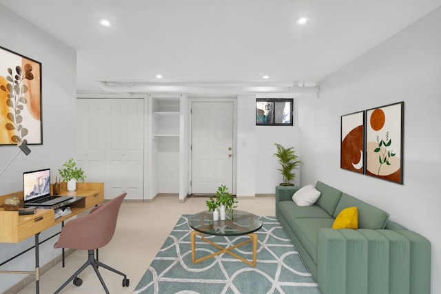 39-39 46th St, New York City, NY 11104 - living area featuring recessed lighting