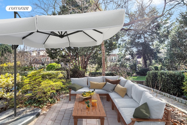 39-39 46th St, New York City, NY 11104 - view of patio with an outdoor hangout area