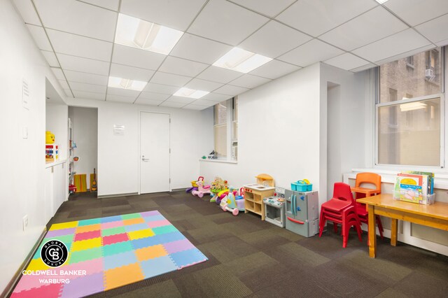 420 Riverside Dr Unit 12H, New York City, NY 10025 - playroom with a drop ceiling and carpet