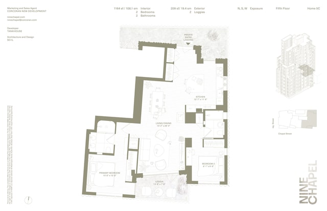 9 Chapel St Unit 5C, New York City, NY 11201 - room layout