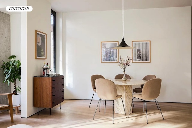 9 Chapel St Unit 5C, New York City, NY 11201 - dining room with light wood-type flooring