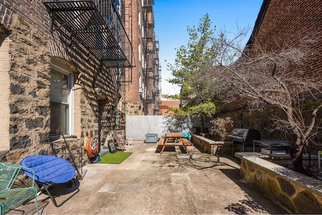 view of patio / terrace featuring area for grilling