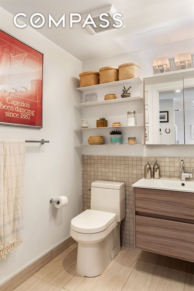 954 Bergen St Unit 5D, New York City, NY 11216 - bathroom featuring vanity and backsplash